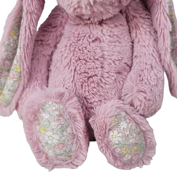 Jellycat Blossom Bunny Tulip Plush Pink Purple 12" Flower Ears & Feet Bobtail - Picture 3 of 10